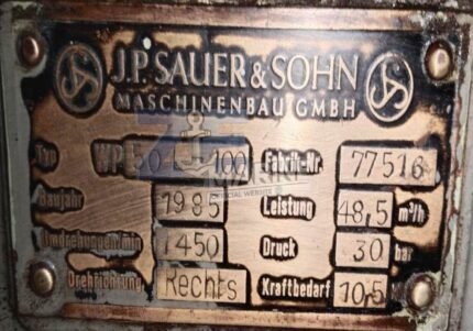 J P SAUER & SOHN WP 50 L Compressor Supplier